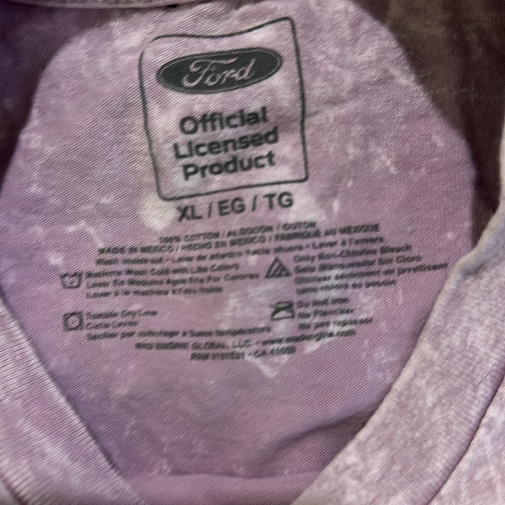 Ford thunder bird purple tie dye distressed t shirt size xl - Picture 3 of 5